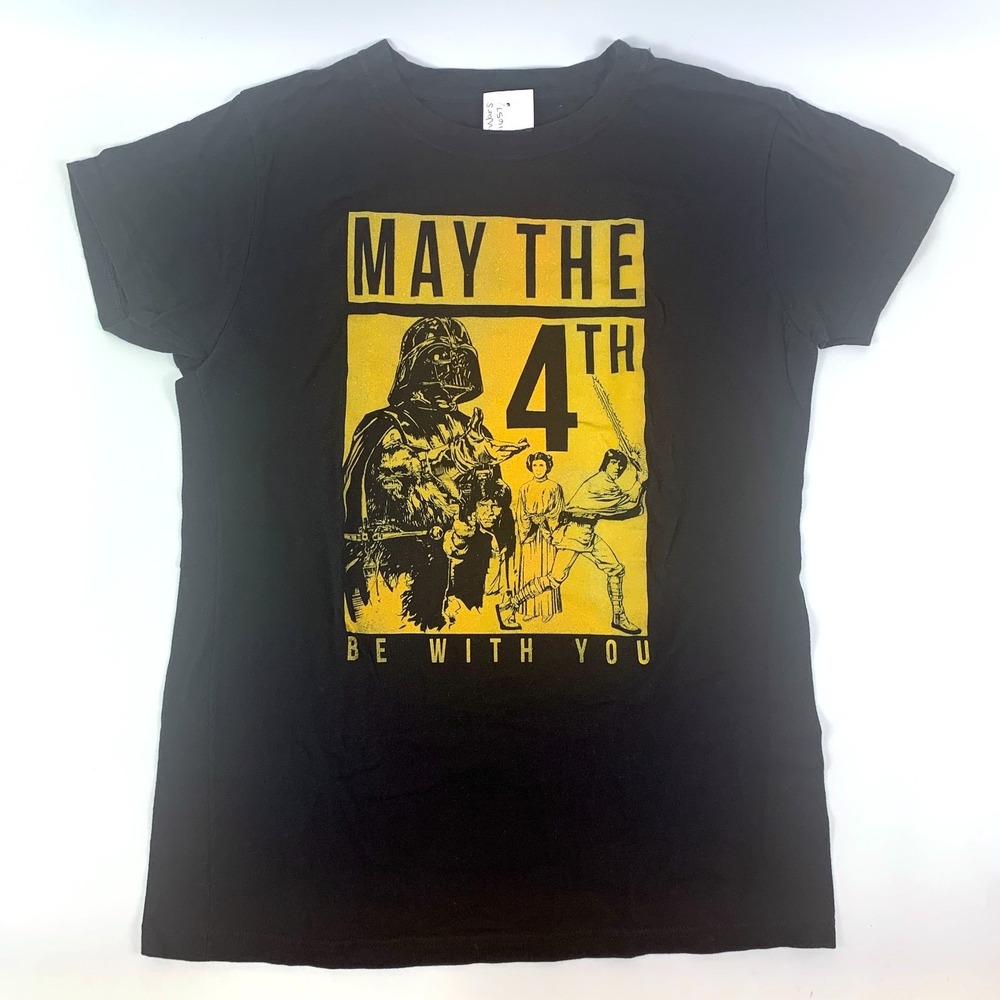 Hot Topic Star Wars T Shirt Womens Sz XL May the 4th Be With‎ You Luke Leia Han